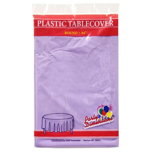TableCloth Plastic Disposable Round Hydrangea 84''