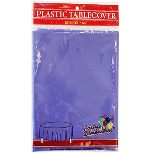 TableCloth Plastic Disposable Round Purple 84''