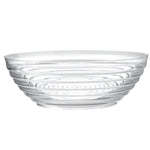 5 Quartz Large Plastic Round Clear Ringed Serving Bowl 11" Extra heavy weight Serverware Party Dimensions 1 Piece