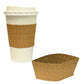 *WHOLESALE* 10–20 oz. Natural Kraft Embossed Coffee Cup Sleeve – Eco-Friendly, Heat-Resistant, Recyclable