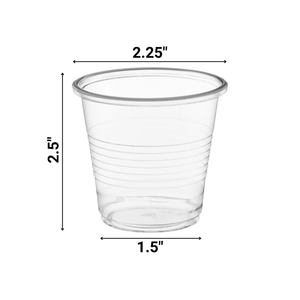 Translucent Plastic Medical/Bathroom Cups 3oz.