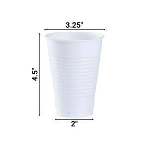 White Co-Ex Plastic Party Cup 12 oz