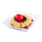 Clear Mini Plastic Square Footed Dish