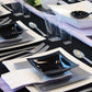 Rectangular Plastic Appetizer Plates Black 7.5"