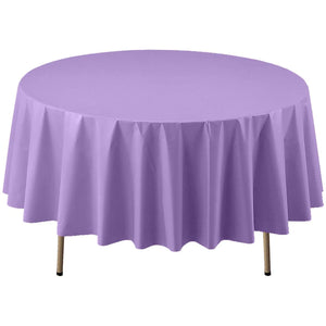 TableCloth Plastic Disposable Round Hydrangea 84''