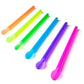 Neon Disposable Plastic Straws for Smoothie Cups Spoon Style 10"