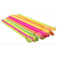 Neon Disposable Plastic Straws for Smoothie Cups Spoon Style 10"