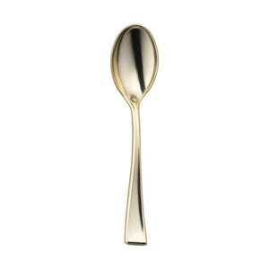 Gold Mini Plastic Spoons 4.5"