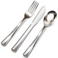 *BUY BULK* D'VINE Collection Elegant Clear Disposable Plastic Dinner Tableware COMBO Set