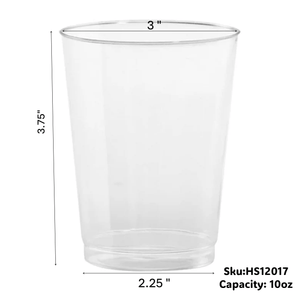 *Buy Bulk* Hanna K. Signature Fancy Heavy plastic Glasses Tumbler Clear 10 oz
