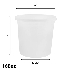 168oz Extra Strong Quality Heavyweight Deli Container with Lids