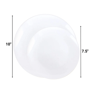 *BUY BULK* Organic Collection  White Disposable Plastic Dinner Tableware COMBO Set