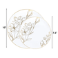 *BUY BULK* Antique White with Gold Floral Disposable Plastic Dinner Tableware COMBO Set