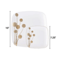 *BUY BULK*  Dandelion Square Plates Fancy Disposable White / Gold Disposable Plastic Dinner Tableware COMBO Set