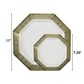 *BUY BULK*Lacetagon Collection Extra Heavyweight White with Lace Gold Rim Dispaoble Plastic Dinner Tableware COMBO Set