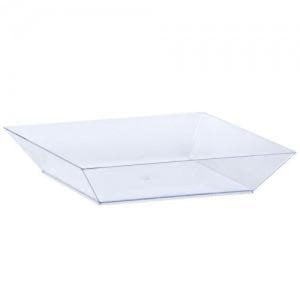 Tray Mini Clear Plastic Square 6.75"