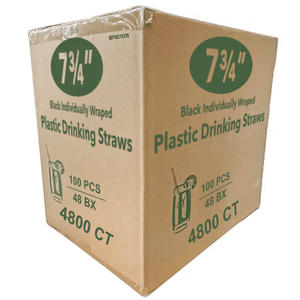 *WHOLESALE* 7.75" Multi-Color Individually Wrapped Beverage Straws | 4800 ct/case