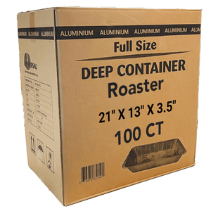 *WHOLESALE* Disposable Aluminum Full Size Deep Roaster | 100 ct/case