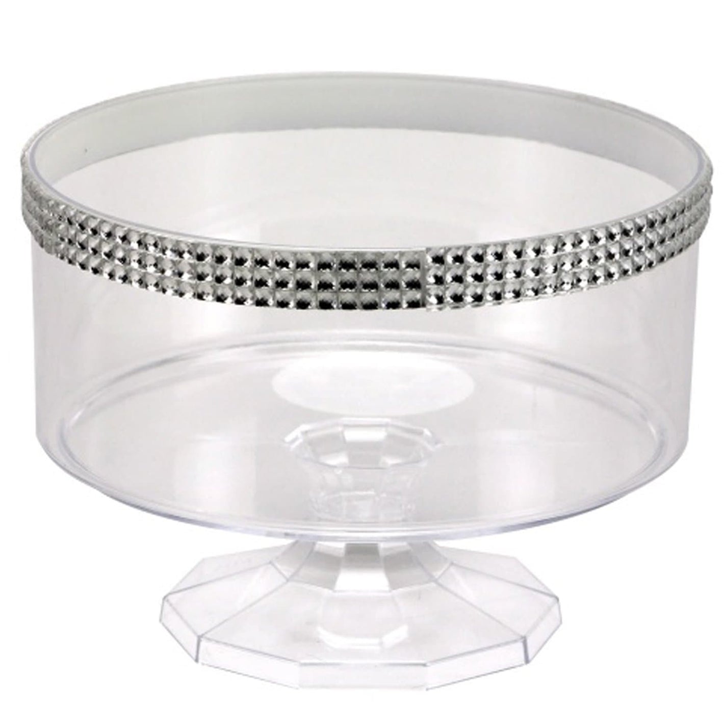 80oz Trifle Small Clear Bowl Jewel Accent