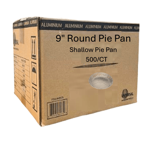 *WHOLESALE* Disposable 9” shallow Aluminum Foil Pie Pans | 500 ct/case