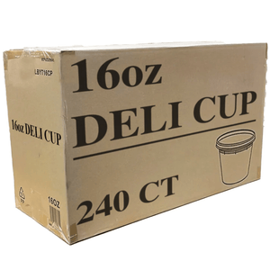 *WHOLESALE* 16oz. Heavy Duty Deli Containers with Lids | 240 ct/Case