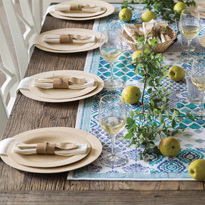 SALE Vezee Bamboo Disposable Dinner Plates Round Size 9" 10PC