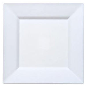 White Square Plastic Dinner Plates 10.75"