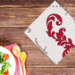 Wine Fleur-de-lis Disposable Lunch Paper Napkins 20CT