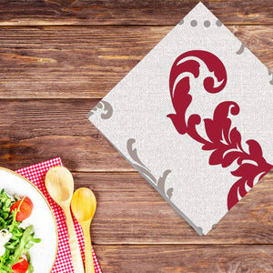 Wine Fleur-de-lis Disposable Lunch Paper Napkins 20CT