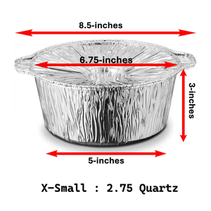 VeZee Disposable Aluminum 2.75Qtz X-Small Pot With Lid