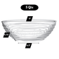 5 Quartz Large Plastic Round Clear Ringed Serving Bowl 11" Extra heavy weight