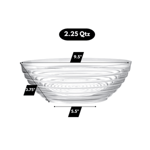 2.25 Quart Bowl Ringed 9.5 inch Extra heavy wight