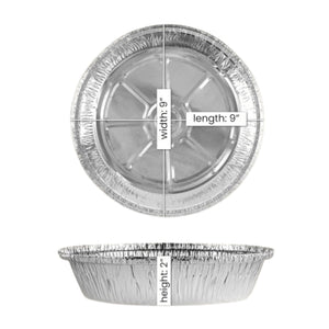 Disposable 9” Aluminum Foil Round Pans