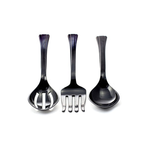 Black heavy weight plastic serving fork 12"