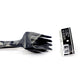 Black heavy weight plastic serving fork 12"