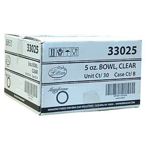*WHOLESALE* Magnificent Heavyweight 5oz Plastic Bowls Value pack Clear: 240CT