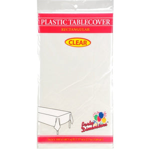 Tablecover Plastic Clear Rectangular 54'' X 108''