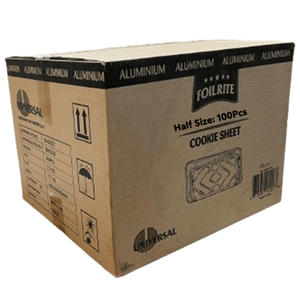 *WHOLESALE* Disposable Aluminum Half (1/2) Size Cookie Sheet 100 Ct/ Case