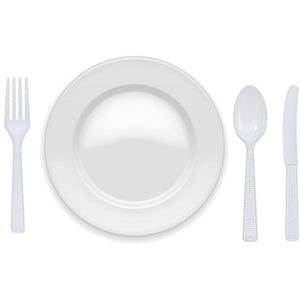 White Combo Cutlery