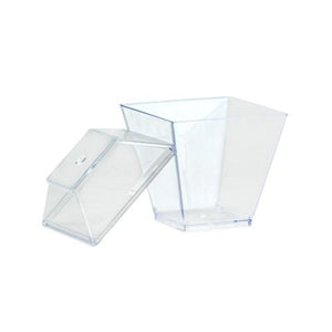 Lillian Tablesettings Mini Plastic Gourmet Dish Petite Clear 2 oz