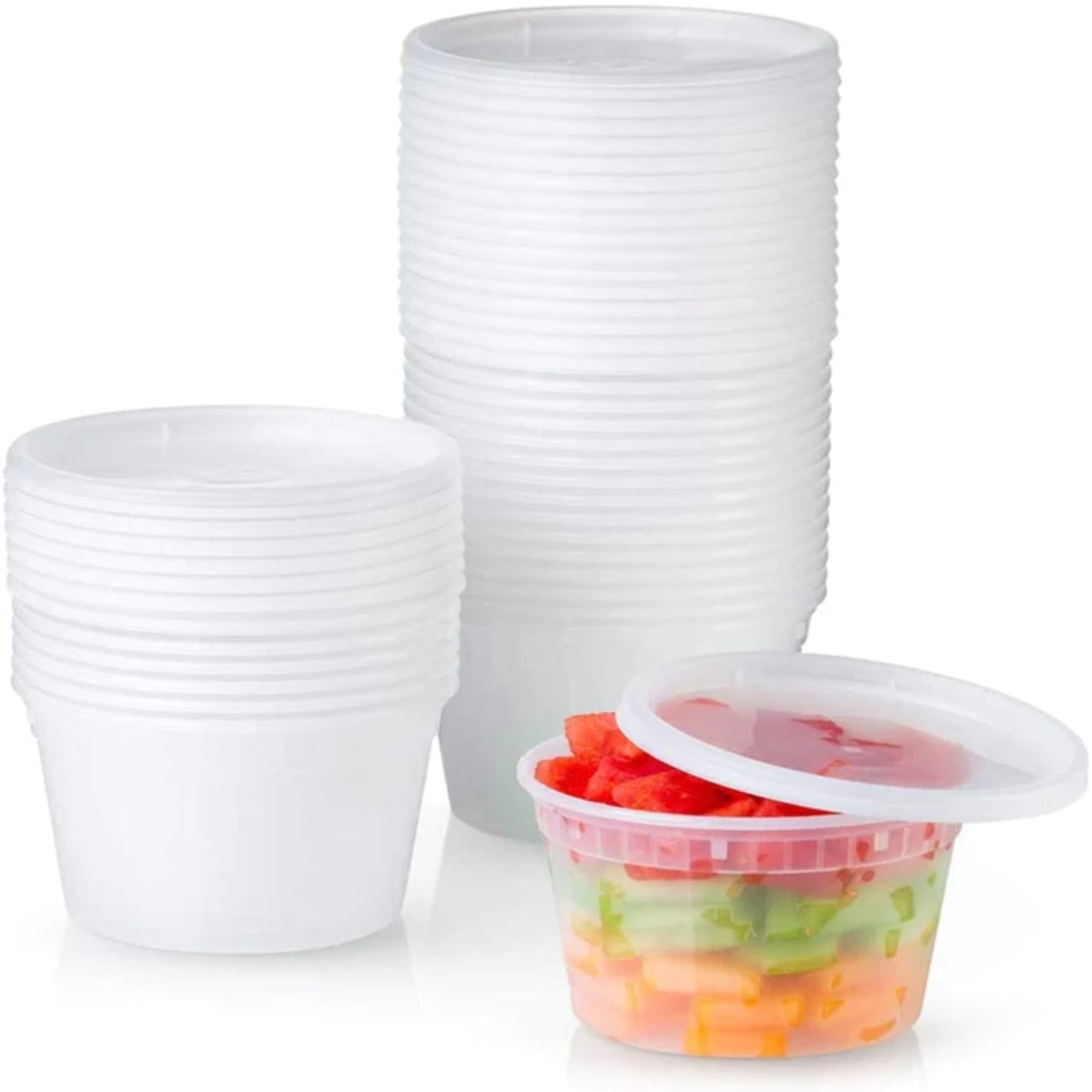 *BUY BULK* Heavy Duty Deli Food Storage Containers with Lids 16oz