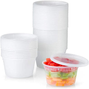 *BUY BULK* Heavy Duty Deli Food Storage Containers with Lids 16oz