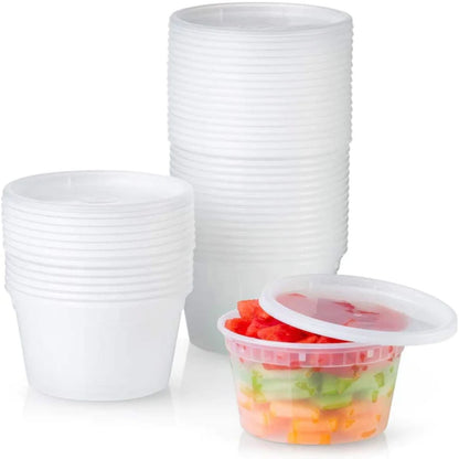 *BUY BULK* Heavy Duty Deli Food Storage Containers with Lids 16oz
