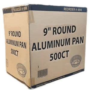 *WHOLESALE* Disposable 9” Aluminum Foil Round Pans | 500 ct/Case