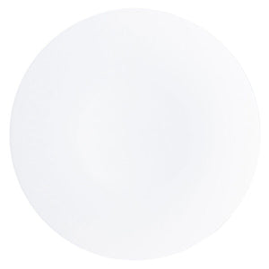 White Hammered Plastic Charger