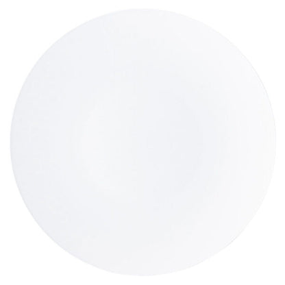 White Hammered Plastic Charger