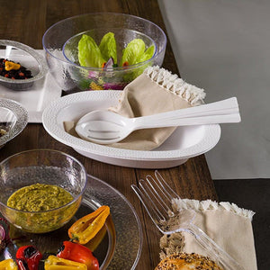 Pearl Plastic Slotted Salad Heavy Weight Serving Spoon 12"