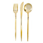 *BUY BULK* Dandelion  Square Plates Gold and White Dispoable Plastic  Dinner Tableware COMBO Set
