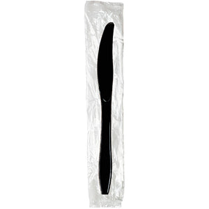 *WHOLESALE* Disposable - Individually Wrapped - Heavy Weight - Black Knives| 1000 ct.