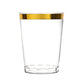 *BUY BULK*Lacetagon Collection Extra Heavyweight White with Lace Gold Rim Dispaoble Plastic Disposable Plastic Dinner Tableware COMBO Set